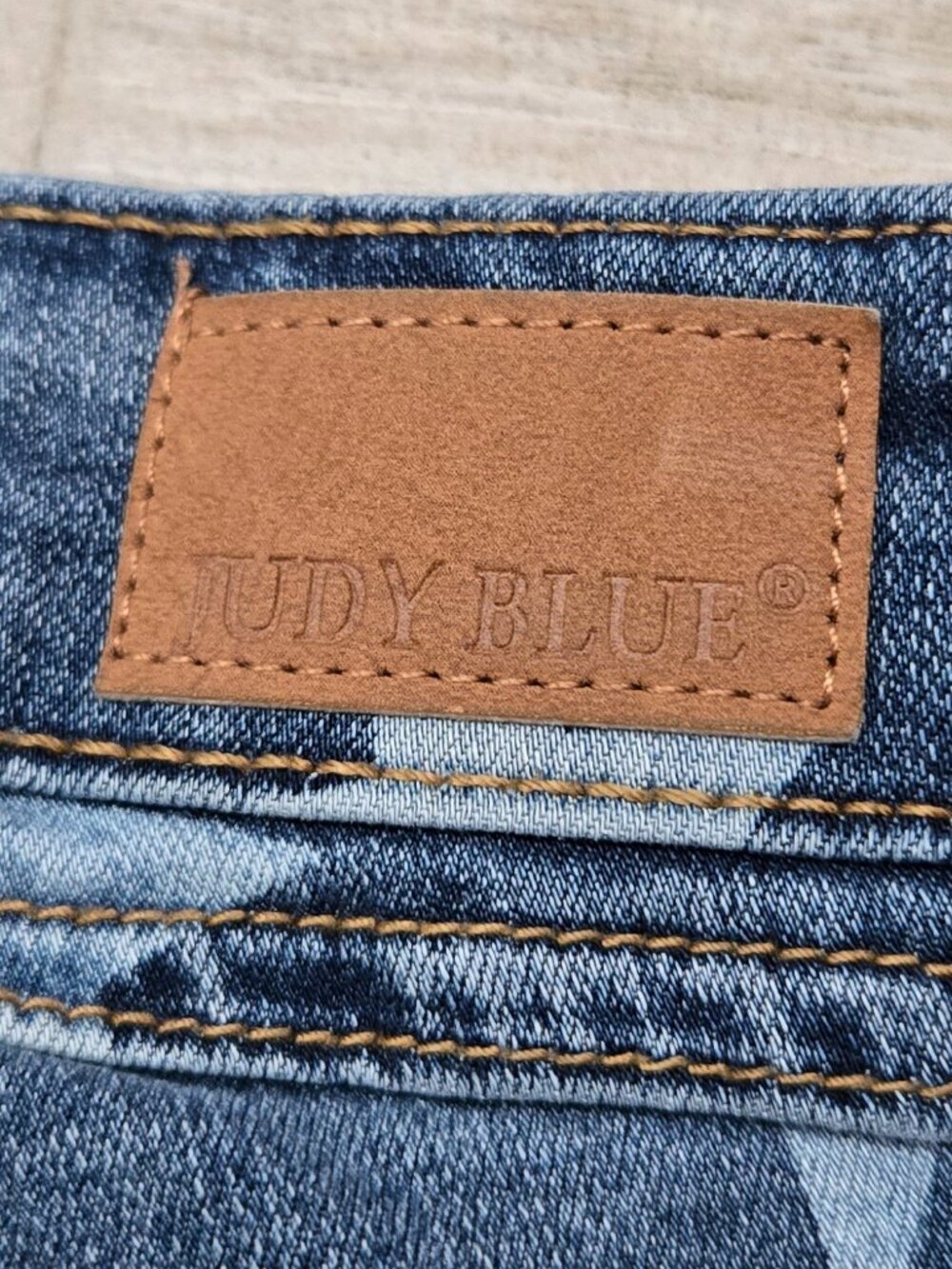 Judy Blue High Rise Super Flare Bottom Star Jeans Womens Hippie Bell Bottom 7/28 - Picture 3 of 6
